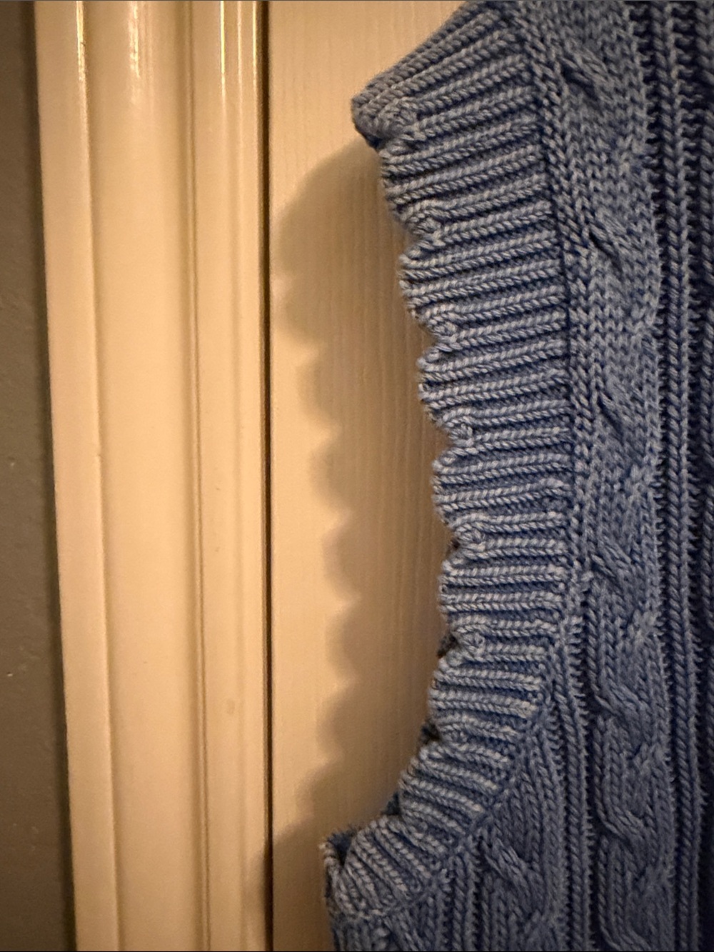 Crop Cable-Knit Sleeveless Sweater Vest in Light Blue by Free Assembly - Picture 5 of 8